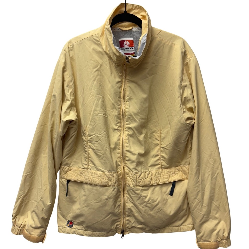 Burton Snowboard Yellow Biolite Fleece Jacket Size Large Women Winter Outerwear